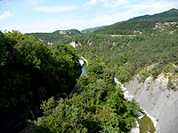 Accarias - Westrampe Blick von Brücke