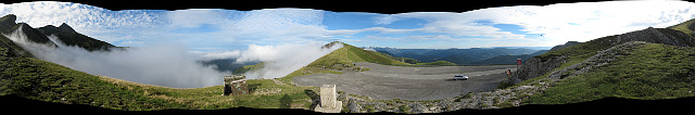 Larrau - Passhöhe Panorama von oben
