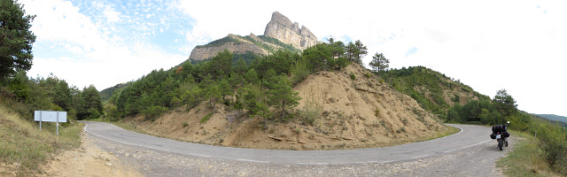 Oroel - Passhöhe Panorama schmal