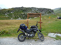 Areches - Passhöhe Schild von vorne