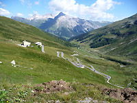 Splügen - Nordseite oben noch vor Kehrengewirr