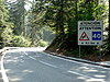 Portillon - Passhöhe Kurvenwarnung