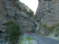 Cayolle - Nordrampe unten Schlucht Bike