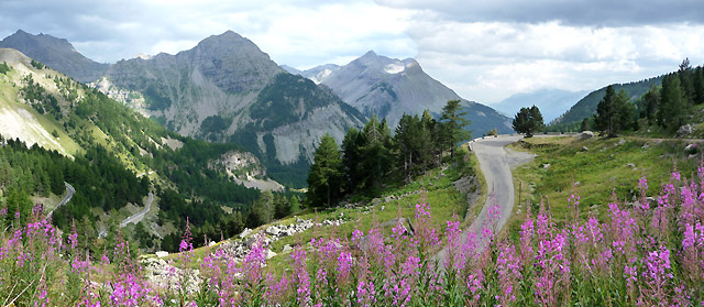 Cayolle - Südrampe oben Pano rechts