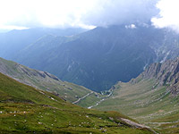 Agnel - Ostrampe oben Blick ins Tal