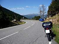 Ordino - Passhöhe Blick nach Westen mit Bike