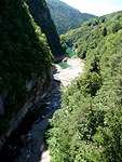 Tonale - Ostrampe unten Blick von Brücke Schlucht