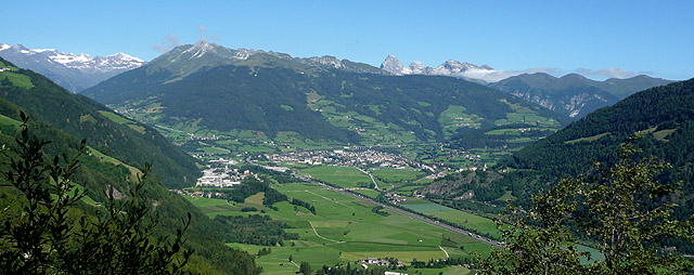 Penser - Nordrampe unten Blick auf Sterzing