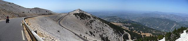 Mont Ventoux - Westrampe oben Pano