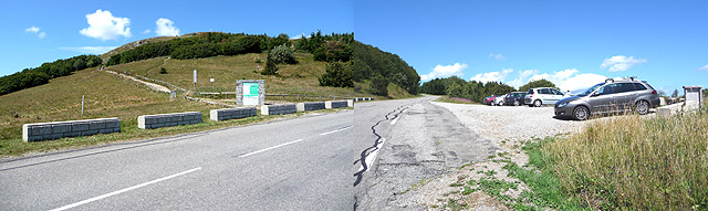 Grand Ballon - Südrampe oben Wanderweg Pano