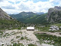 Valparola - Passhöhe Aussicht nach Süden