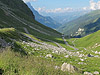 Klausen - Ostrampe oben Blick ins Tal