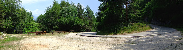 Monte Zugna - Unten Kehre Rastplatz