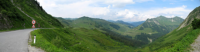 Furkajoch - Ostrampe oben Panorama