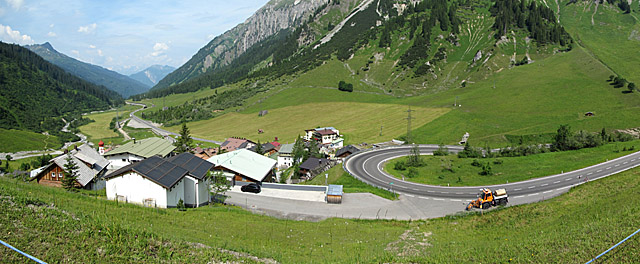 Arlberg - Westrampe oben Ort Stuben