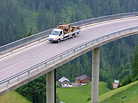 Hochtannberg - Westrampe Mitte Brücke von oben 3D