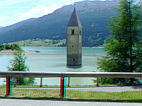 Reschensee - Kirchturm 3D
