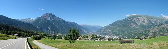 Simplon - Nordrampe unten Pano Talblick