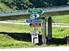 St. Gotthard - Südrampe unten Einfahrt Schild