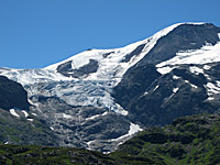 Susten - Westrampe oben Gletscher Zoom