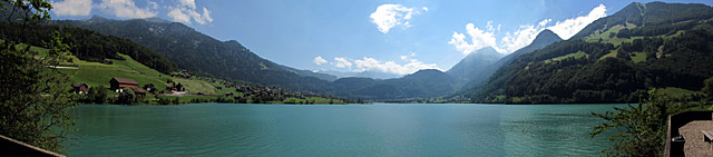 Brünig - Nordrampe unten Lungernsee Pano