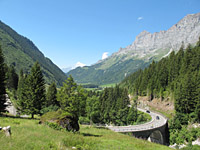 Susten - Westrampe Mitte Blick auf Kurve