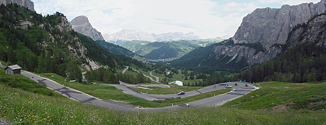 Grödner - Ostrampe Mitte Talblick Pano