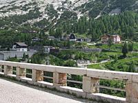 Fedaia - Passhöhe Marmolada Blick auf Talstation