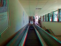 Sass Pordoi - Talstation Rolltreppe abwärts 3D