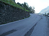 Splügen - Südrampe unten Straßenschäden