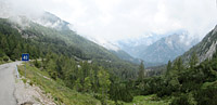 Vrsic - Südrampe oben Landschaft Pano