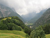 Predil - Südrampe Mitte Landschaft Talblick