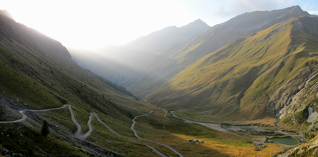 Sommeiller - Mitte Rifugio Pano Sonnenstrahlen