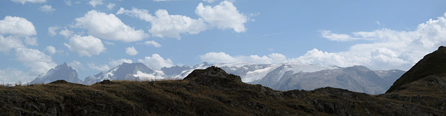 Sarenne - Passhöhe Gletscher Pano