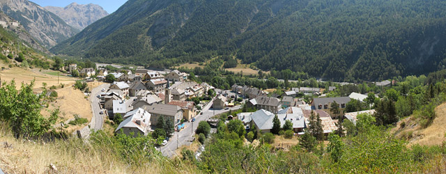 Parpaillon - Ostrampe unten Blick auf Talort Pano