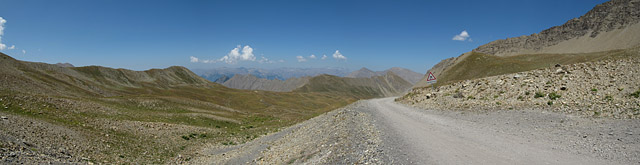 Parpaillon - Westrampe oben Landschaft Pano