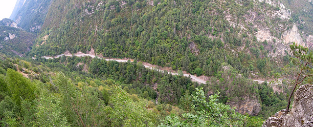 Couillole - Ostrampe Mitte Pano Straße von oben