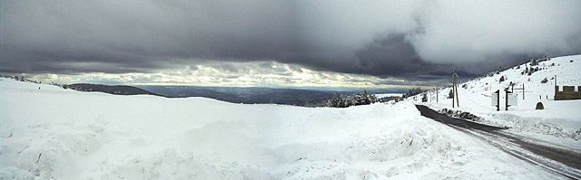 Beal - Pano Schnee Westrampe von Passhöhe