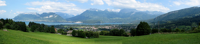 Leschaux - Nordrampe unten Blick auf den See Pano