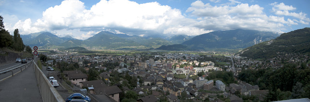 Morgins - Ostrampe unten Talblick Pano