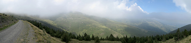 Canya - Westrampe oben Blick in den Kessel Pano