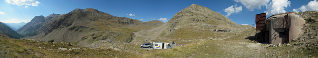 Moutiere - Passhöhe Bunker Pano