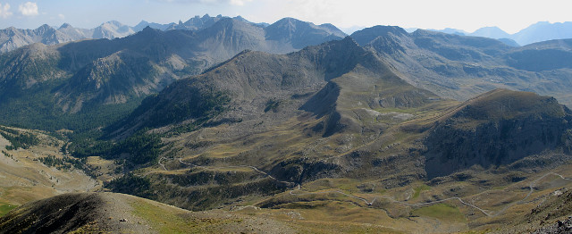 Bonette - Passhöhe Blick auf Moutiere Ostrampe 2013