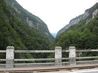 Lumiei - Oben Brücke Blick in Schlucht