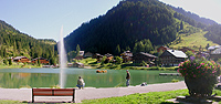 Morgins - Châtel Springbrunnen Pano mit