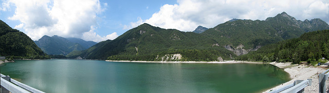 Monte Rest - Südrampe unten See von oben