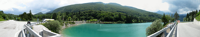 San Oswaldo - Ostrampe unten Lago di Barcis Pano