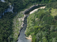 Ardeche - Mitte Kanu Stau