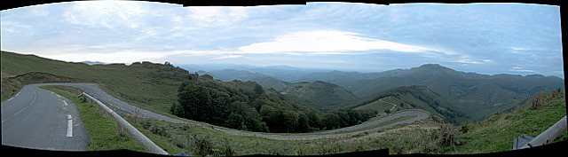 Burdincurutcheta - Westrampe oben Talsicht Panorama