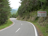 San Miguel - Westseite oben Straße Kurven Schild